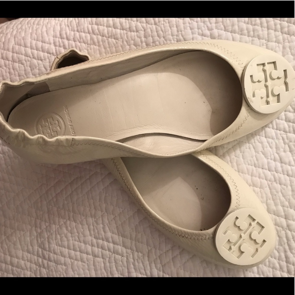 Tory Burch White Out Ballet Flats